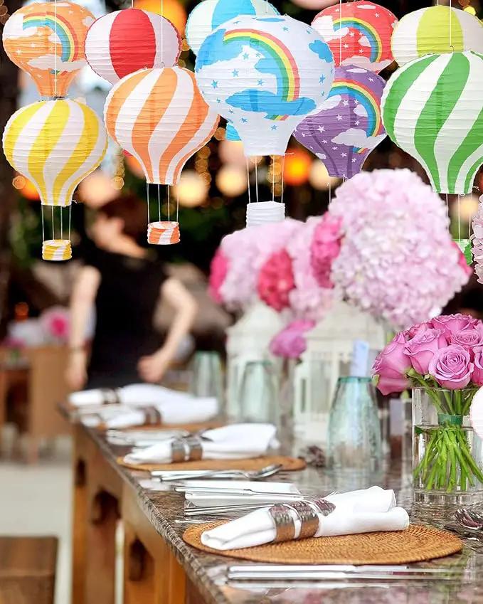Treela 20 Pcs Hanging Hot Air Balloon Paper Lanterns 12 Inch Hot Air Balloon Decorations Centerpieces Reusable Chinese Japanese Paper Lantern for Birthday Wedding Baby Shower Christmas Party Festival by GreenHaven Gardens
