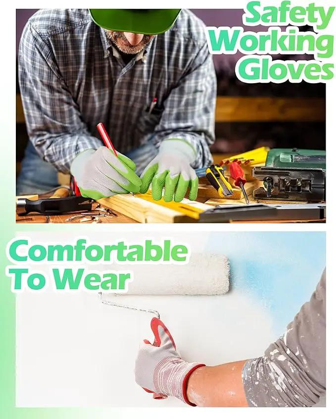 Irenare 16 Pairs Gardening Gloves Bulk for Women Breathable Rubber Coated Yard Garden Gloves Outdoor Protective with Grip by GreenHaven Gardens