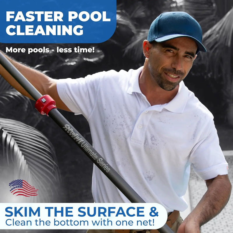 ProTuff 19" Fine Pool Nets for PROS – 6 Pack – “490 Promise” Unlimited, Unconditional Replacement - 3X Faster Than Vacuums – Wide Pool Skimmer Net with Deep Bag for Easy Maintenance of Leaves & Debris by GreenHaven Gardens