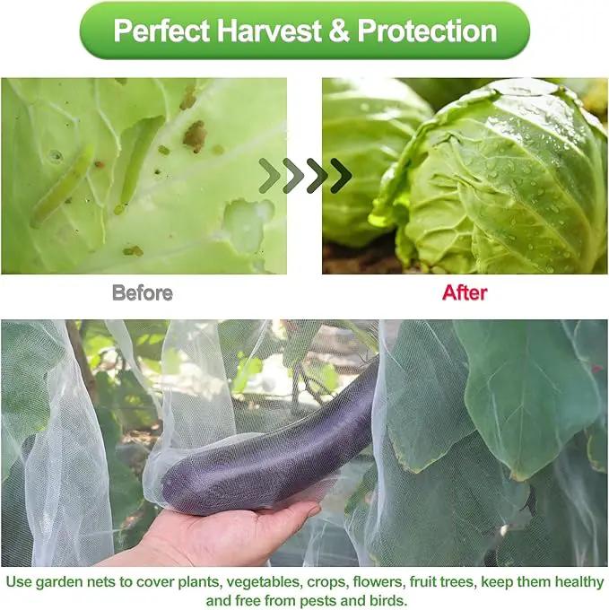 Garden Netting Mesh, 10X100 FT Garden Netting with 16 Cilps & Ultra Fine Mesh Net Bird Barrier Protection for Garden Vegetables Flowers Shrubs Fruit Trees Indoors & Outdoors Plant Beds Greenhouse by GreenHaven Gardens