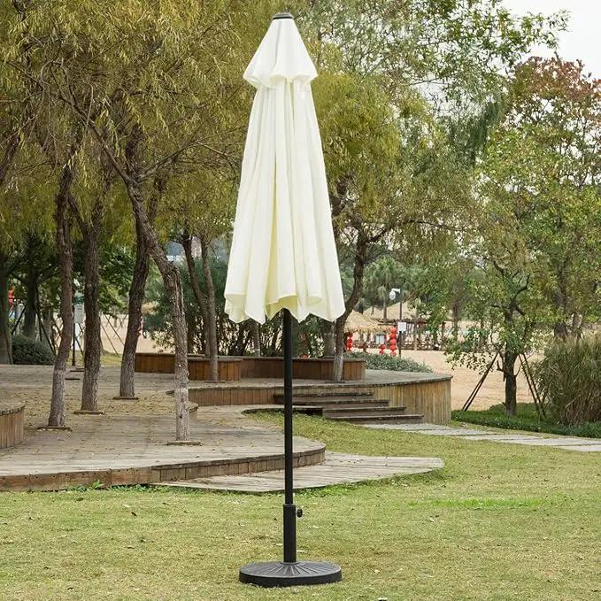 Sunnyglade 9' Patio Umbrella Outdoor Table Umbrella with 8 Sturdy Ribs (Beige) by GreenHaven Gardens