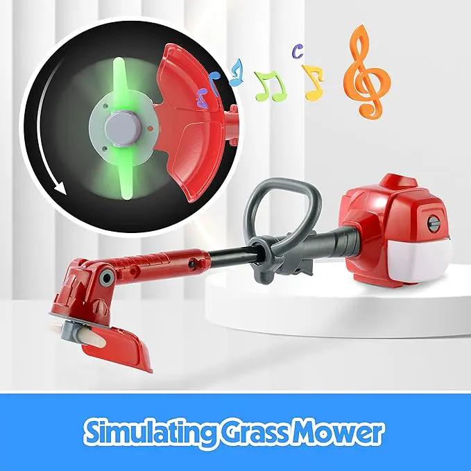 Toy Choi's Toy Trimmer - Power Construction Play Tool Kids Trimmer,Outside Pretend Play Garden Toy with Light Sound,Educational Gift Kid Toddler Tool Set for Boy Girl Age 3, 4, 5,6,7+ by GreenHaven Gardens
