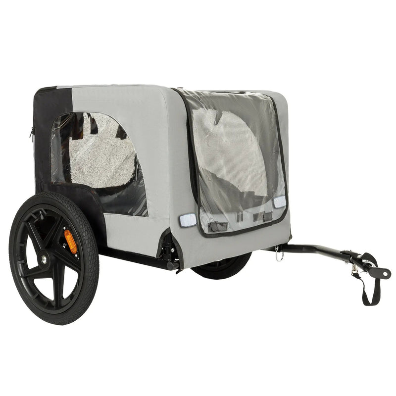 Outdoor Heavy Duty Collapsible Pet Bike Trailer with 16-Inch All-Terrain Wheels by HouseOfZazla