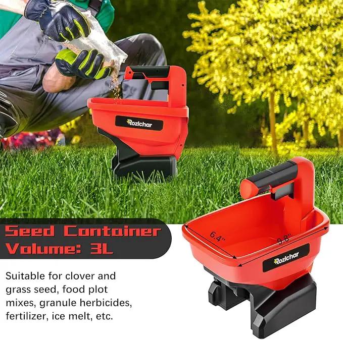 Rozlchar Power Spreader Compatible for Milwaukee 18V Battery, Seed Spreader for Year-Round, Covers Up to 5,000 sq. ft.(Tool Only, No Battery) by GreenHaven Gardens