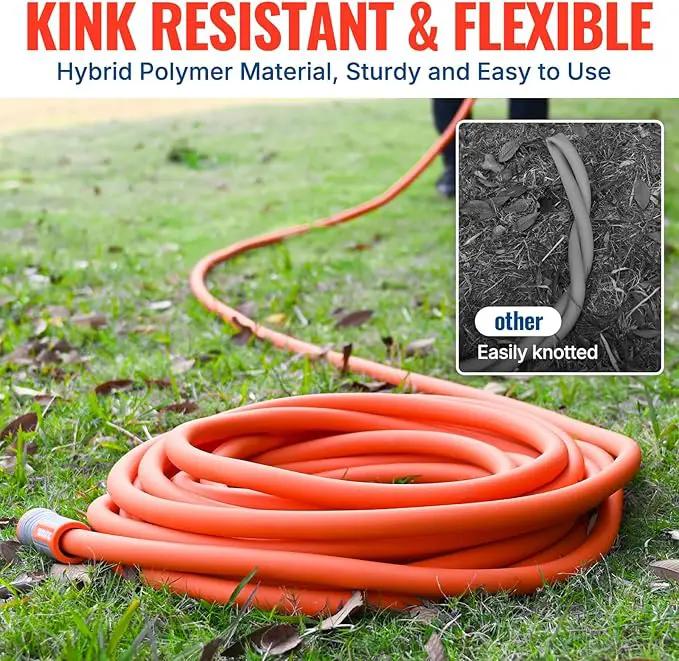 YAMATIC Heavy Duty Garden Hose 5/8 in x 50 ft with Swivel Fitting, Super Flexible Water Hose, All-weather, Lightweight, Burst 600 PSI by GreenHaven Gardens