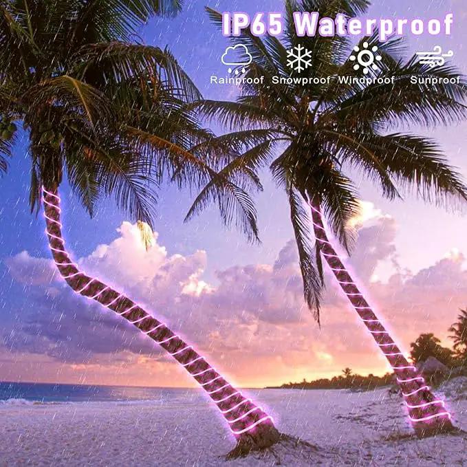 Rope Lights for Outside, 66FT 200 LED String Lights Outdoor with Waterproof 8 Modes, Flexible and Connectable Plug in Fairy Light for Indoor Patio Pool Garden Party Wedding Decorations, Pink by GreenHaven Gardens