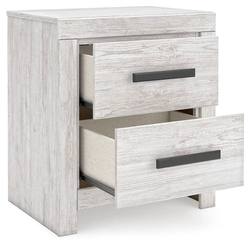 Cayboni - Two Drawer Night Stand - Whitewash by Unique Piece Furniture
