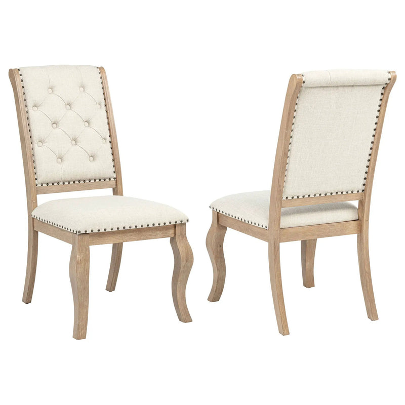 Brockway Upholstered Dining Chair Barley Brown (Set of 2) by Unique Piece Furniture