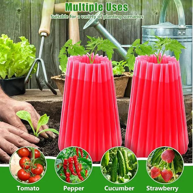 MJZ 10 Pack Walls of Water Plant Protectors, 18.3 x 18.3 Inch Reusable Wall of Water for Tomato Plants, Early Season Insulated Plant Protector Freeze Protection, Plant Covers for Winter Cold Weather by GreenHaven Gardens