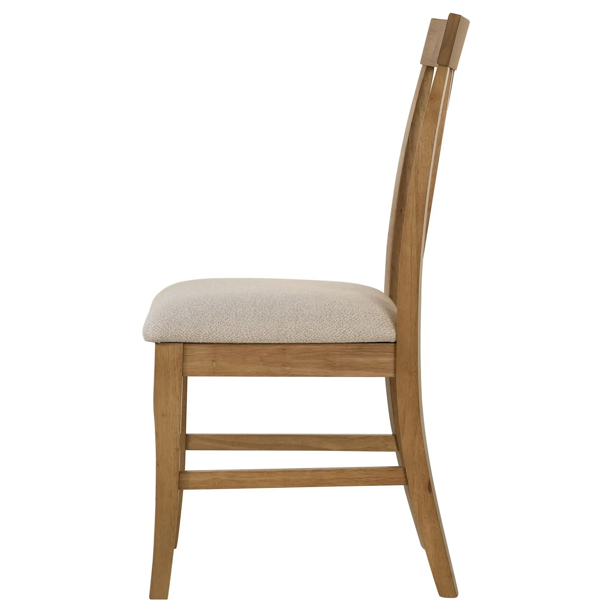 Hartville Dining Side Chair Natural Light Brown (Set of 2) by Unique Piece Furniture