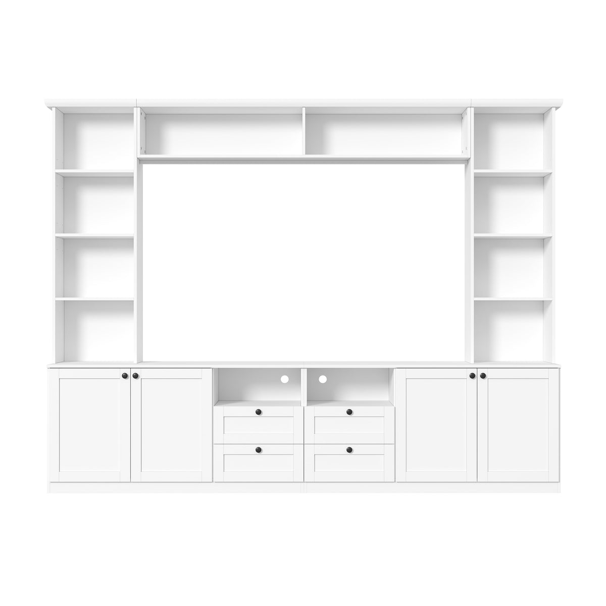 Farmhouse Elegant Entertainment Center Wall Unit, photo 10 of 10