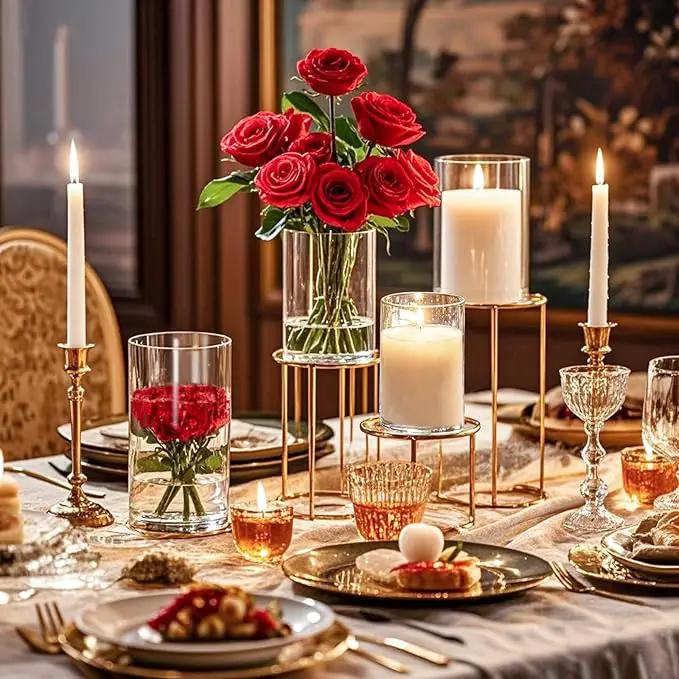 36pcs Glass Vase Cylinder for Centerpieces Small Flower Glass Clear Home Decor Centerpiece Table Flower Vase Decorations for Wedding＆Holiday 4,4.7,6Inch Tall by GreenHaven Gardens
