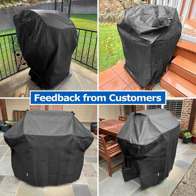 SunPatio 58 Inch Outdoor Grill Cover, Compatible for Weber Genesis II, Genesis 300 and II LX 300 Series Gas Grills, Heavy Duty Waterproof Barbecue Cover, Compared to Weber 7130, 58"W x 25"D x 44.5"H by GreenHaven Gardens
