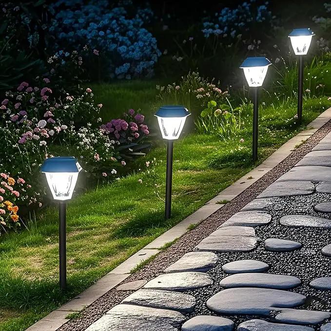Solar Pathway Lights Outdoor 4 Pack, Upgraded 1000mAh Battery Up to 12Hrs, Solar Lights Outdoor Waterproof IP65, Warm White Landscape Light for Garden by GreenHaven Gardens