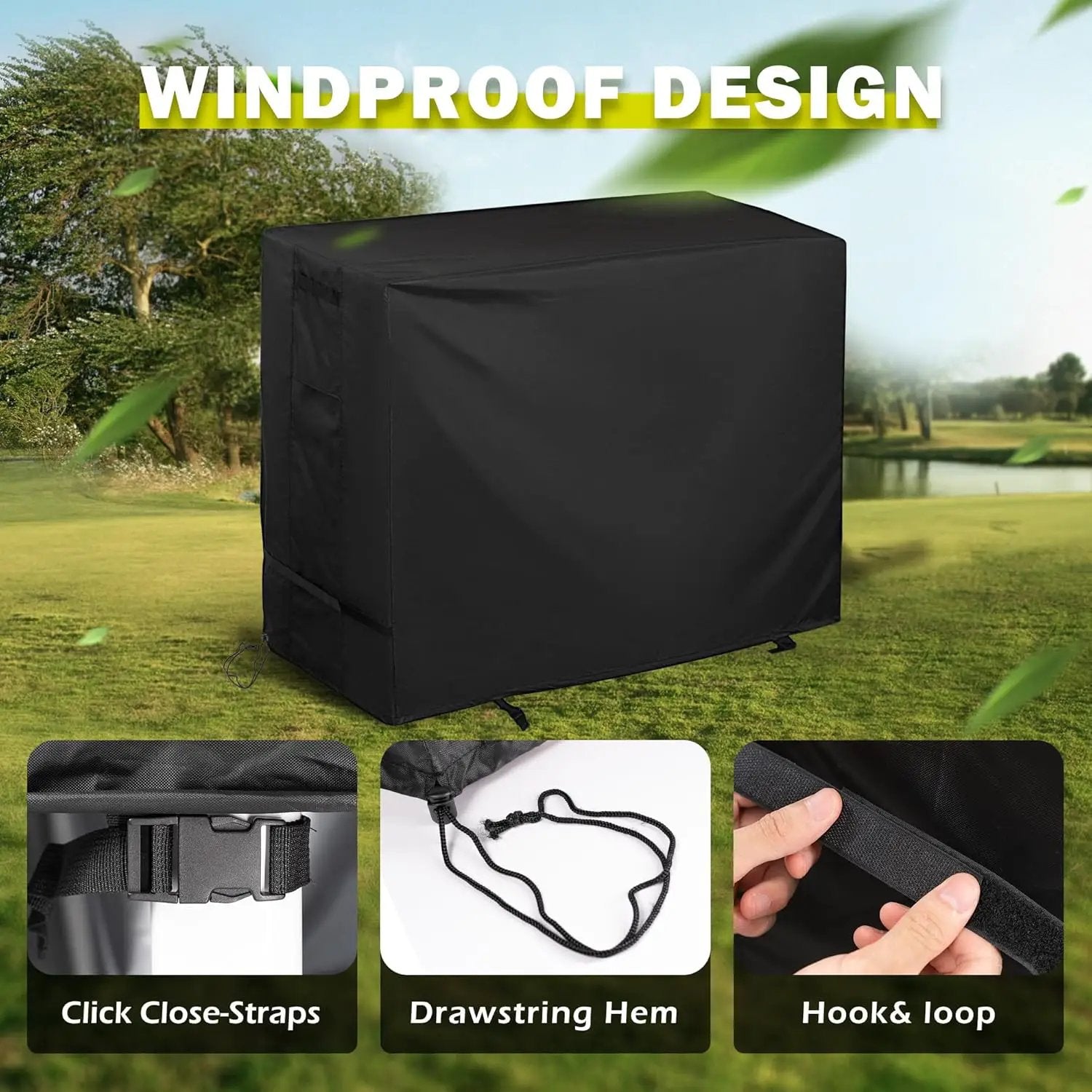 Griddle Cover for Royal Gourmet GB2000 2 Burner Grill, Flat Top Grill Cover for Outdoor BBQ, Outdoor Barbecue Cover for Gas Propane Griddle-Waterproof by GreenHaven Gardens