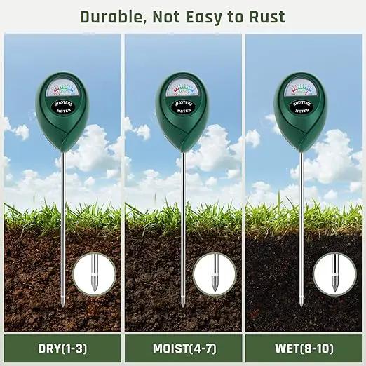 Plant Moisture Meter, Plant Water Meter, Soil Moisture Meter for House Plants for Garden, Lawn, Farm, Indoor & Outdoor Use, No Batteries Required (2 Packs Green) by GreenHaven Gardens