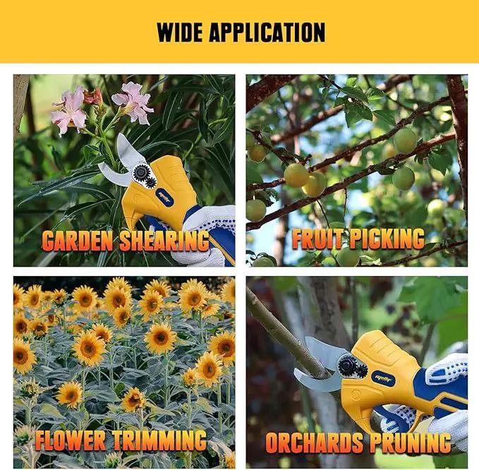 Mellif Electric Pruning Shears Compatible With DeWalt 20V Max Battery (Tool Only), Cordless Garden Pruner w/ 2,6000RPM Brushless Motor, Imported Steel Blades-25mm(0.98 Inch) Cutting Diameter by GreenHaven Gardens