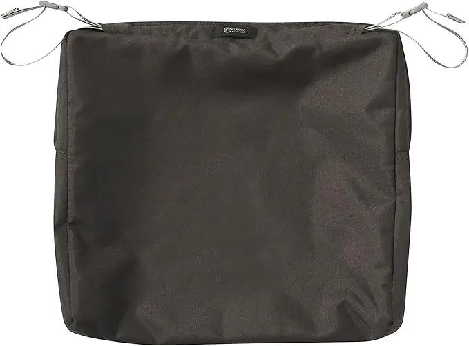 Classic Accessories Ravenna Water-Resistant 17 x 15 x 2 Inch Patio Seat Cushion, Espresso by GreenHaven Gardens