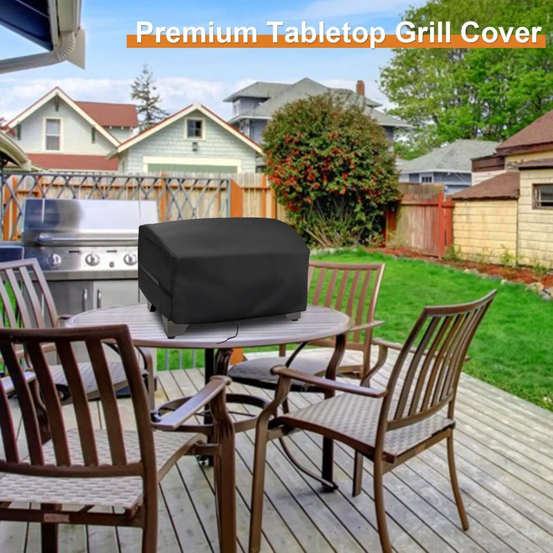 Tabletop Grill Cover for Cuisinart cpg-256 Portable Electric Smoker, Portable BBQ Cover for NXR 3 Burner Portable Gas Grill, Waterproof& Dustproof Cover for Grill Smoker by GreenHaven Gardens