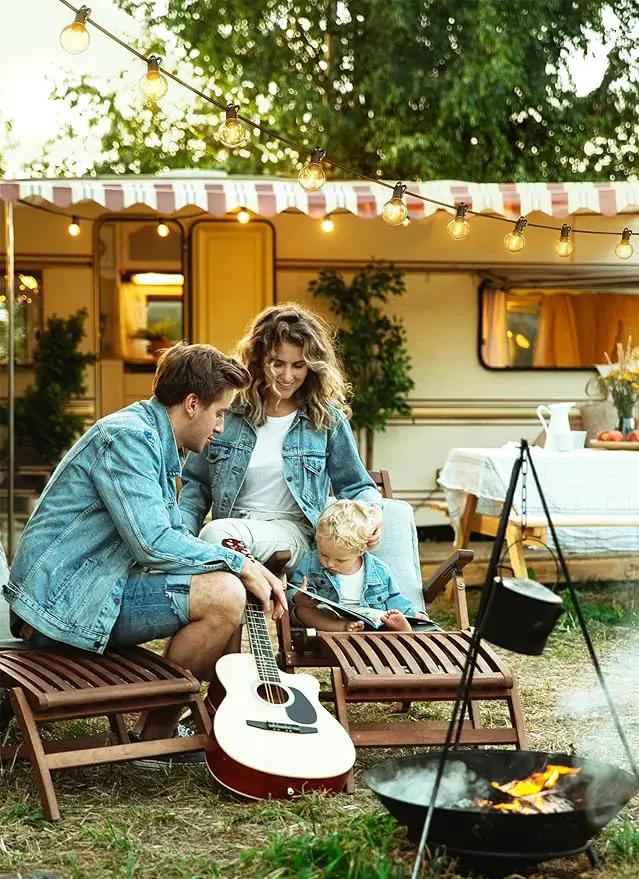 Brightown 75FT Solar String Lights Outdoor Waterproof with Remote, Solar Patio Lights with 35 Shatterproof LED Bulbs, 3 Light Mode, Dimmable & Timer, Hanging String Lights for Porch Garden Bistro by GreenHaven Gardens