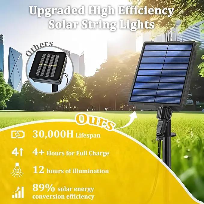2-Pack 200FT Solar String Lights for Outside, 600 LED Extra-Bright Solar Light Outdoor with 19 Modes & Timer, Waterproof Fairy Solar Lights for Garden Patio Tree Christmas Decorations (Warm White) by GreenHaven Gardens