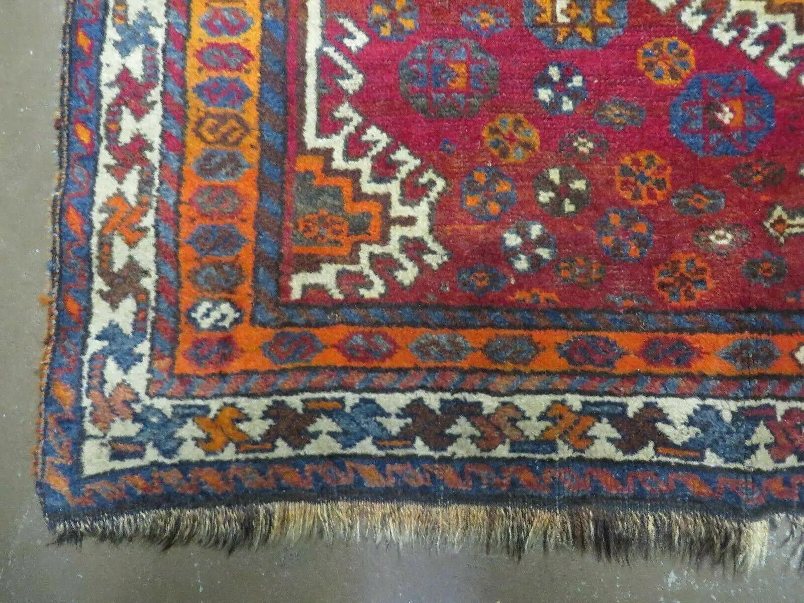 4' X 7' Antique Handmade Tribal Turkish Wool Rug Nice by Jewel Rugs