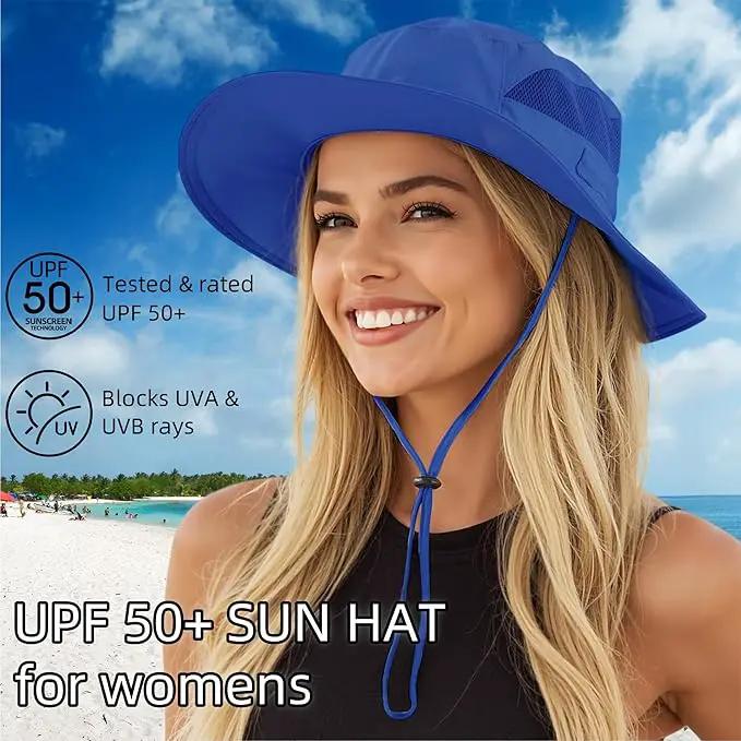Connectyle Women's UPF 50+ Sun Hat UV Protection Wide Brim Bucket Hat Summer Beach Hats Fishing Hiking Outdoor Safari Hats by GreenHaven Gardens