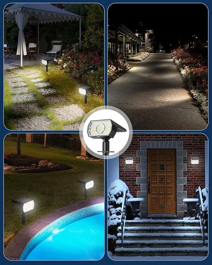 Kaxiida Solar Lights Outdoor Waterproof IP68, 3 Lighting Models Solar Powered Spot Lights Outdoor, 56LED Light Dusk to Dawn for Yard Patio Garden Pathway Landscape Lighting by GreenHaven Gardens