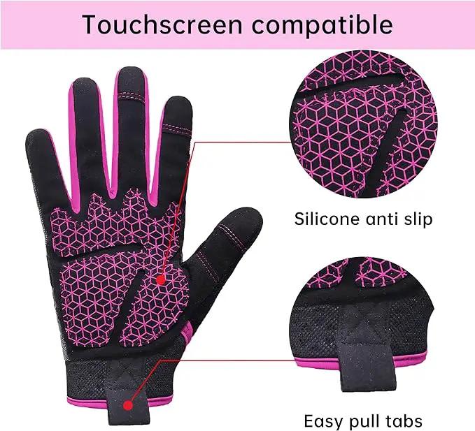 HANDLANDY Women Safety Work Gloves Utility Touch Screen Working Grip Glove for Yardwork Gardening Breathable Mechanic Gloves by GreenHaven Gardens