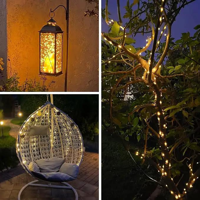 Solar String Lights Outdoor, 6 Pack Each 100 LED Solar Christmas Lights Outside Waterproof Copper Wire with 8 Modes Solar Fairy Twinkle Lights for Garden Yard Tree Wedding Christmas Decor (Warm White) by GreenHaven Gardens