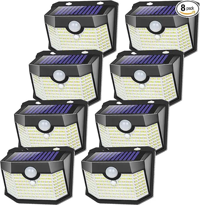 Aootek Solar Outdoor Lights 8 Packs,Motion Sensor Outdoor Lights with 3 Lighting Modes,Solar Lights Outdoor Waterproof for Garden Patio Garage Yard Deck by GreenHaven Gardens