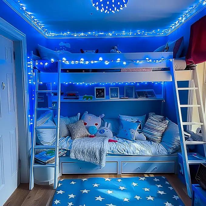 JMEXSUSS 66ft 200 LED Blue Christmas Lights Indoor Outdoor, Connectable Blue String Lights Clear Wire Plug in, 8 Modes Blue Fary Lights for Halloween Tree Party Bedroom Wall Christmas Decoration by GreenHaven Gardens