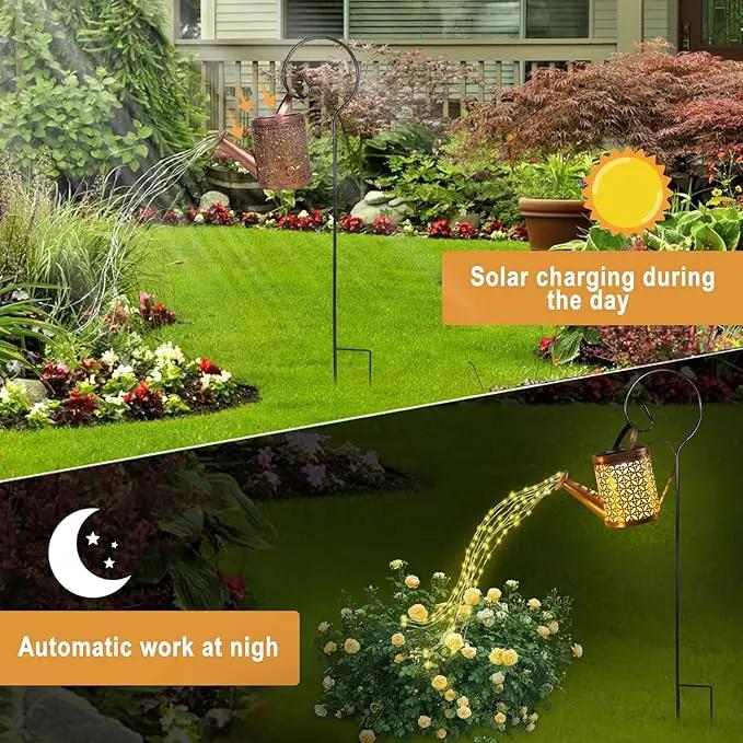 2 Pack Watering Can with Lights,Solar Lanterns Outdoor Hanging Waterproof Garden Decor,Solar Outdoor Garden Decorative,Decorations for Lawn Path Patio by GreenHaven Gardens