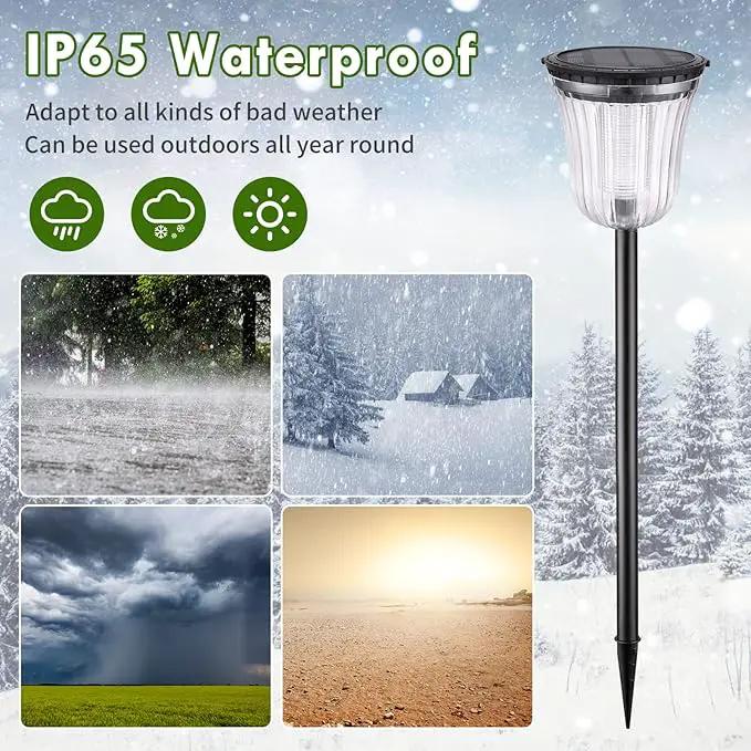 Solar Pathway Lights Super Bright 200 lumens with 2-in-1 Warm White and Daylight Modes, Solar Lights Outdoor Waterproof for Yard, Path, Sidewalk, Driveway or Walk Way Light(2 Pack) by GreenHaven Gardens