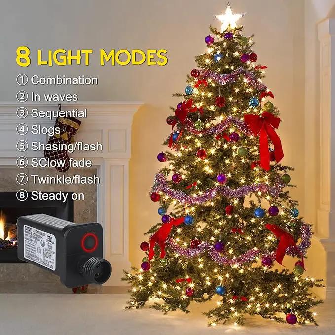 weillsnow 164Ft 500 LED Christmas Lights, Waterproof 8 Twinkle with Memory Functions Christmas Tree Lights for Indoor Outdoor Christmas Tree Garden Decoration (Warm White) by GreenHaven Gardens