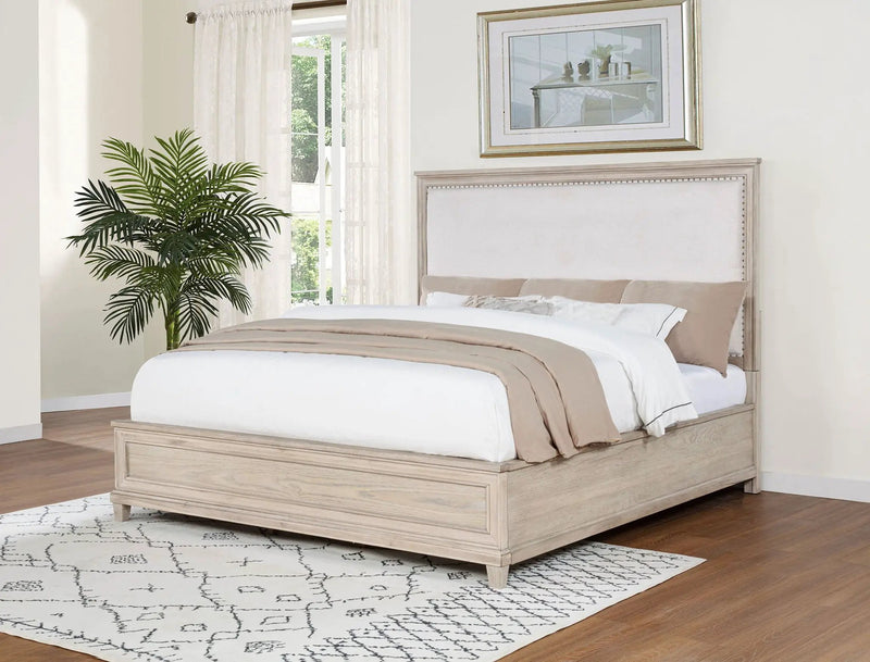 Pembroke 66-inch California King Panel Bed Washed Oak by Unique Piece Furniture