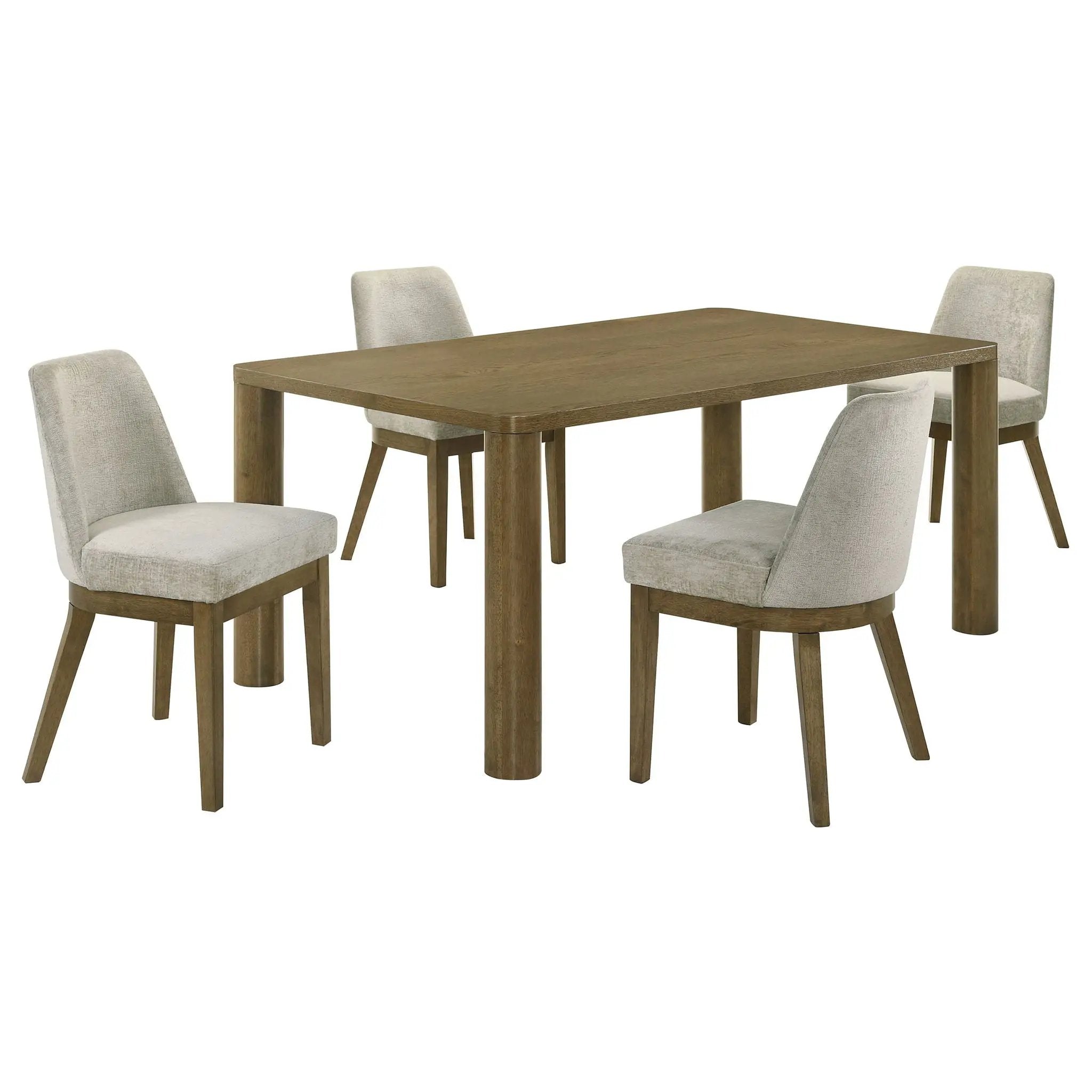 Castlewood 5-piece 71-inch Rectangular Dining Set Brown Oak by Unique Piece Furniture