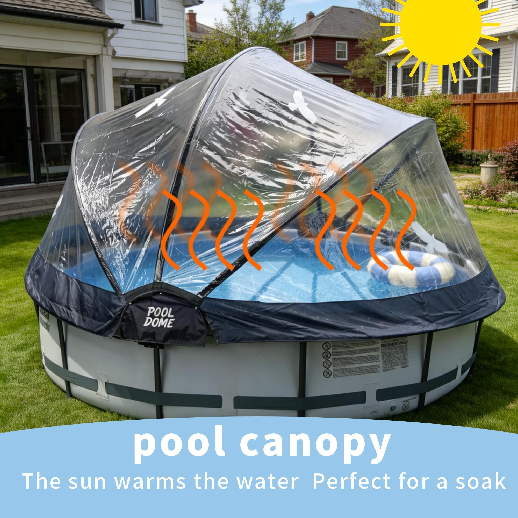15 Ft Round Multifunctional All Weather Pool Dome Enclosure by HouseOfZazla
