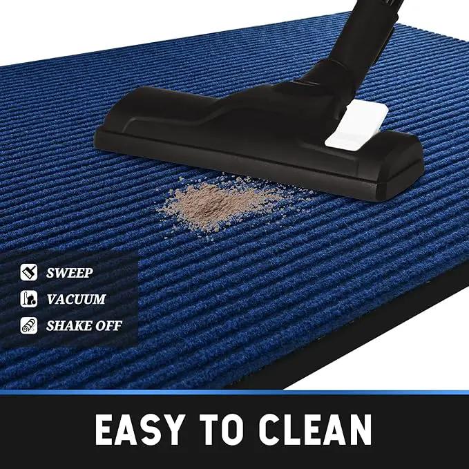 Profile Rubber Door Mat, 72x48inch, Heavy Duty, Entrance Doormat, Indoor and Outdoor, Waterproof, Easy Clean Shoe Scraper, Home Rug Welcome Mats for Entryway, Patio, Porch(Blue) by GreenHaven Gardens
