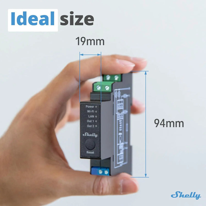 Shelly Pro 2PM | Wi-Fi & LAN 2-Channel Smart Relay with Power Metering | Home Automation | Compatible with Alexa & Google Home | iOS Android App | Remote Appliances Control & Monitoring by GreenHaven Gardens