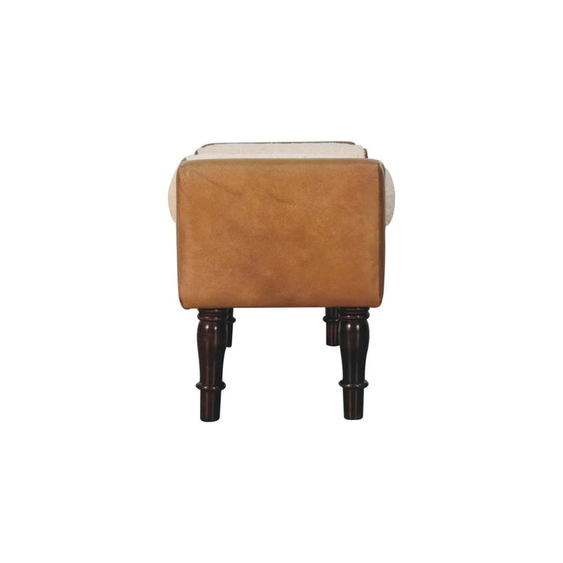 Solid Wood Chester Buffalo Bench, Upholstered by HouseOfZazla