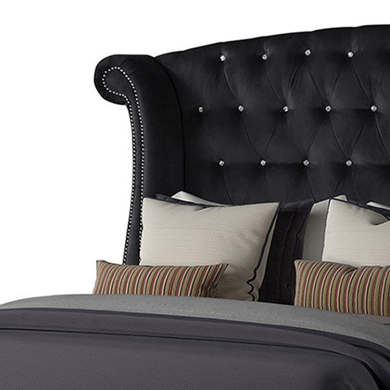 Sophia - Crystal Tufted Upholstered Bed by HouseOfZazla
