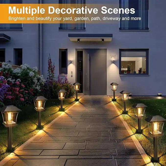 ODEETRONIC Solar Pathway Lights - 6 Pack Solar Garden Lights with Tungsten Filament Bulb, Solar Landscape Lights Outdoor Walkway Lights Waterproof for Lawn Yard Patio Fence Driveway Decor, Warm White by GreenHaven Gardens