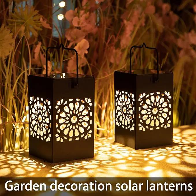 2PACK Solar Lanterns Hanging IP65 Waterproof Solar Lights Outdoor Garden Light Decorative Landscape Lighting for Garden Patio Courtyard Lawn for Yard Tree Fence by GreenHaven Gardens
