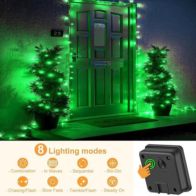 2 Pack Solar String Lights for Outside, Each 40Ft 120 LED Solar Lights Outdoor, 8 Modes Waterproof Solar Powered Twinkle Light for Backyard Patio Tree Party Garden Wedding Decoration, Green by GreenHaven Gardens