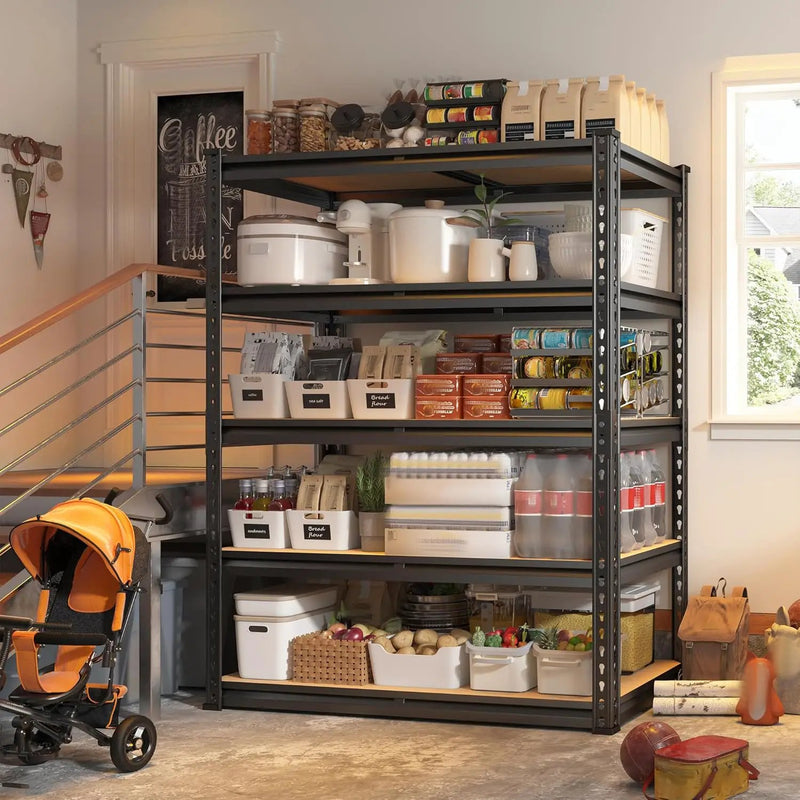 REIBII 2000LBS Garage Shelving Heavy Duty Storage Shelves 72" H Metal Shelving for Garage Shelves Adjustable 5 Tier Metal Shelf for Pantry Closet Kitchen Basement 35.5" W x 72" H x 15.8" D by GreenHaven Gardens