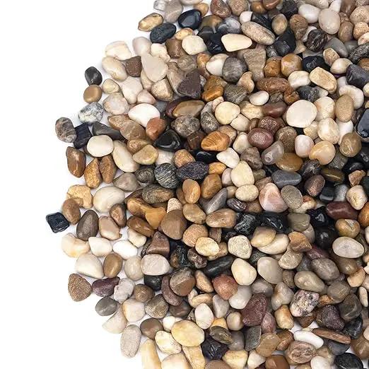 10 lbs Pebbles for Indoor Plants, Succulent, Bamboo, Vase, 3/8" Plant Rocks for Pots Indoor, Small River Rocks Decorative Pea Gravel, Highly Polished by GreenHaven Gardens