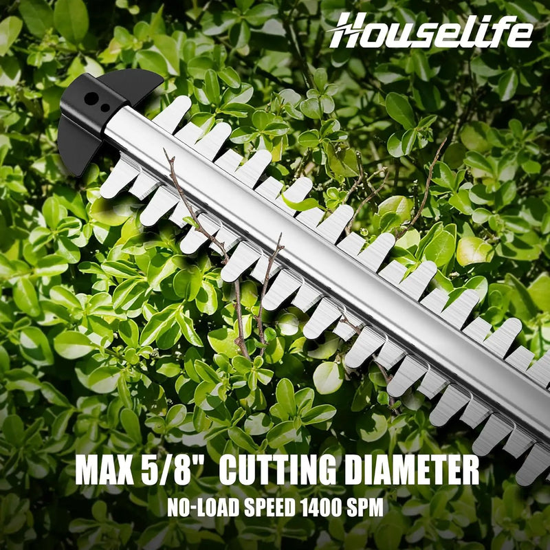 Houselife Cordless Hedge Trimmer Compatible with Dewalt 20V MAX Battery(Tool Only), 18'' Electric Hedge Trimmers Cordless, Lightweight Battery Powered Bush Trimmer for Yard, Garden by GreenHaven Gardens