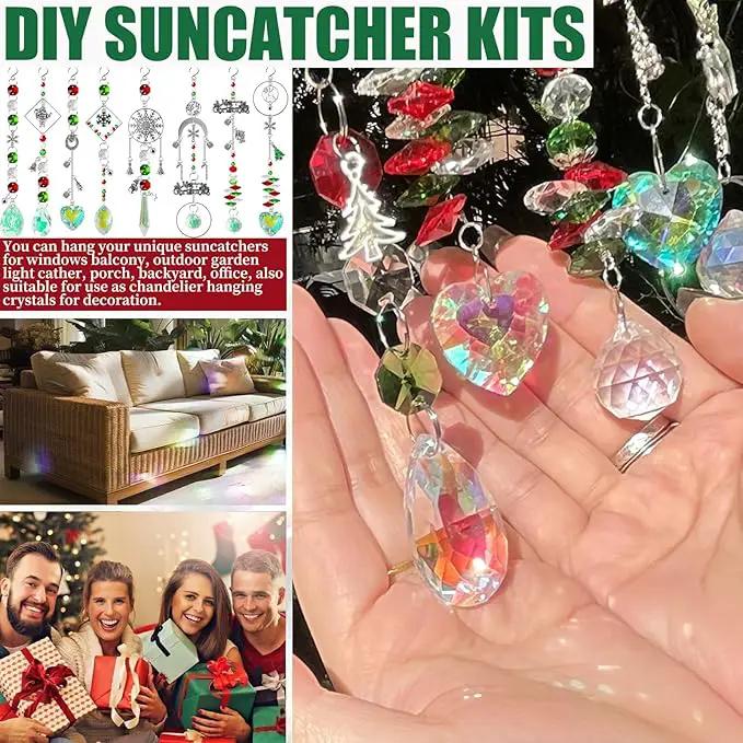 WASTROYAL 500 Pcs+ DIY Suncatcher Making Kits for Adults Crystal Christmas Sun Catchers Crafts Rainbow Maker for Christmas Decor Indoor Window Christmas Favors Sun Catcher Craft (Christmas) by GreenHaven Gardens