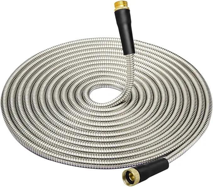 Water Hoses 12 feet – 3/4'' Fittings, Flexible Garden Hoses for Garden Watering, Outdoor Cleaning, House Cleaning, Car Washing, Swimming Pool, Camping, Agricultural Irrigation, Dog Bathing by GreenHaven Gardens